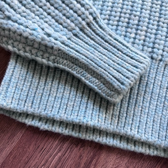 ISABEL MARANT Pacey Merino Wool Knit Sweater Blue-LT 36 Italy - Picture 12 of 17